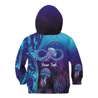 Polynesia Jellyfish Memorial Personalised Kid Hoodie Infinity Jellies Polynesian Pattern