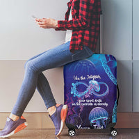 Polynesia Jellyfish Memorial Personalised Luggage Cover Infinity Jellies Polynesian Pattern