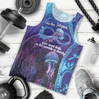 Polynesia Jellyfish Memorial Personalised Men Tank Top Infinity Jellies Polynesian Pattern