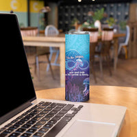 Polynesia Jellyfish Memorial Personalised Skinny Tumbler Infinity Jellies Polynesian Pattern