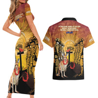 Australia And New Zealand ANZAC Couples Matching Short Sleeve Bodycon Dress and Hawaiian Shirt Aussie Kangaroo With Aotearoa Kiwi Lest We Forget LT14 - Polynesian Pride