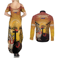 Australia And New Zealand ANZAC Couples Matching Summer Maxi Dress and Long Sleeve Button Shirt Aussie Kangaroo With Aotearoa Kiwi Lest We Forget LT14 - Polynesian Pride