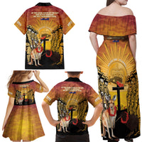 Australia And New Zealand ANZAC Family Matching Off Shoulder Maxi Dress and Hawaiian Shirt Aussie Kangaroo With Aotearoa Kiwi Lest We Forget LT14 - Polynesian Pride