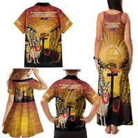 Australia And New Zealand ANZAC Family Matching Tank Maxi Dress and Hawaiian Shirt Aussie Kangaroo With Aotearoa Kiwi Lest We Forget LT14 - Polynesian Pride
