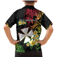 Wallis and Futuna Victory Day Family Matching Mermaid Dress and Hawaiian Shirt Liberty Equality Fraternity Polynesian Plumeria LT14 - Polynesian Pride