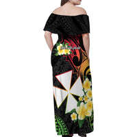 Wallis and Futuna Victory Day Family Matching Off Shoulder Maxi Dress and Hawaiian Shirt Liberty Equality Fraternity Polynesian Plumeria LT14 - Polynesian Pride