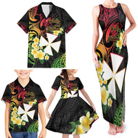 Wallis and Futuna Victory Day Family Matching Tank Maxi Dress and Hawaiian Shirt Liberty Equality Fraternity Polynesian Plumeria LT14 - Polynesian Pride