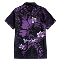 Personalised Fibromyalgia Awareness Month Family Matching Short Sleeve Bodycon Dress and Hawaiian Shirt Fibro Warrior Strength In Every Struggle LT14 - Polynesian Pride