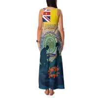 Niue ANZAC Day Family Matching Tank Maxi Dress and Hawaiian Shirt We Will Remember Them Camouflage Style