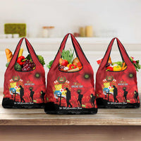 Tonga ANZAC Day Grocery Bag Ngatu Pattern We Will Remember Them