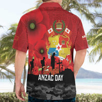 Tonga ANZAC Day Hawaiian Shirt Ngatu Pattern We Will Remember Them