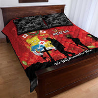 Tonga ANZAC Day Quilt Bed Set Ngatu Pattern We Will Remember Them