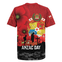 Tonga ANZAC Day Rugby Jersey Ngatu Pattern We Will Remember Them