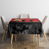 Tonga ANZAC Day Tablecloth Ngatu Pattern We Will Remember Them