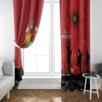 Tonga ANZAC Day Window Curtain Ngatu Pattern We Will Remember Them