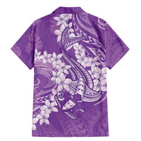 Purple Polynesia Hammerhead Shark Tattoo With Plumeria Lei Family Matching Mermaid Dress and Hawaiian Shirt LT14 - Polynesian Pride