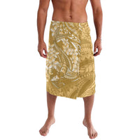 Yellow Polynesia Hammerhead Shark Tattoo With Plumeria Lei Lavalava