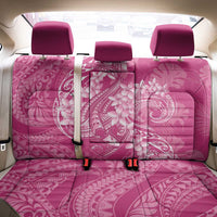 Pink Polynesia Hammerhead Shark Tattoo With Plumeria Lei Back Car Seat Cover LT14 - Polynesian Pride