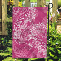 Pink Polynesia Hammerhead Shark Tattoo With Plumeria Lei Garden Flag LT14 Garden Flag Pink - Polynesian Pride