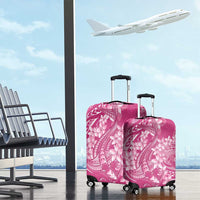 Pink Polynesia Hammerhead Shark Tattoo With Plumeria Lei Luggage Cover