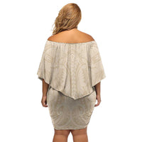 Mauri Ribaberiki Kiribati Family Matching Off Shoulder Short Dress and Hawaiian Shirt Cowrie Shells Lei Palm Leaf Weaving LT14 - Polynesian Pride
