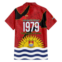 Mauri Kiribati Independence Day Family Matching Off The Shoulder Long Sleeve Dress and Hawaiian Shirt 1979 Proud National Frigatebird LT14 - Polynesian Pride
