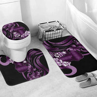 Purple Hafa Adai Guam Bathroom Set Chamorro Latte Stone Hand With Plumeria - Polynesian Pride