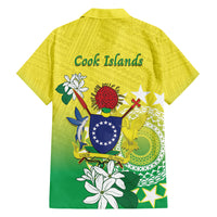 Cook Islands Independence Day Family Matching Short Sleeve Bodycon Dress and Hawaiian Shirt Kuki Airani Tiare Maori Polynesian Pattern - Green LT14 - Polynesian Pride