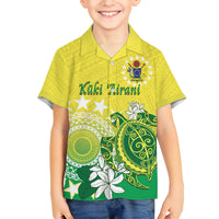 Cook Islands Independence Day Family Matching Tank Maxi Dress and Hawaiian Shirt Kuki Airani Tiare Maori Polynesian Pattern - Green