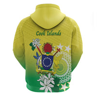 Cook Islands Independence Day Hoodie Kuki Airani Tiare Maori Polynesian Pattern - Green LT14 - Polynesian Pride