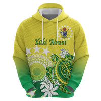 Cook Islands Independence Day Hoodie Kuki Airani Tiare Maori Polynesian Pattern - Green LT14 - Polynesian Pride