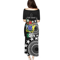 Cook Islands Independence Day Puletasi Kuki Airani Tiare Maori Polynesian Pattern - Black