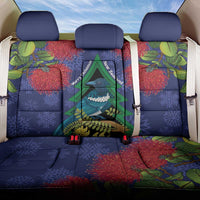 New Zealand Christmas In July Back Car Seat Cover Kowhai Tui Bird With Pohutukawa - Blue LT14 One Size Blue - Polynesian Pride
