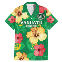 Custom Vanuatu Cricket Family Matching Mermaid Dress and Hawaiian Shirt 2024 Tropical Flowers Version
