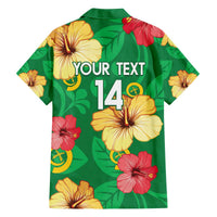 Custom Vanuatu Cricket Family Matching Off The Shoulder Long Sleeve Dress and Hawaiian Shirt 2024 Tropical Flowers Version LT14 - Polynesian Pride