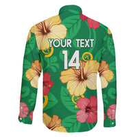 Custom Vanuatu Cricket Family Matching Tank Maxi Dress and Hawaiian Shirt 2024 Tropical Flowers Version