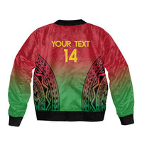 Custom Vanuatu Cricket Bomber Jacket 2024 Polynesian Pattern Sporty Style