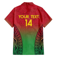 Custom Vanuatu Cricket Family Matching Off The Shoulder Long Sleeve Dress and Hawaiian Shirt 2024 Polynesian Pattern Sporty Style LT14 - Polynesian Pride