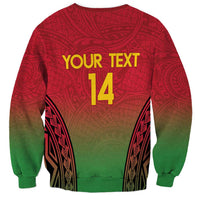 Custom Vanuatu Cricket Sweatshirt 2024 Polynesian Pattern Sporty Style