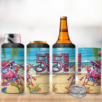 Flamingo Aloha Hawaii 4 in 1 Can Cooler Tumbler It's 5 OClock Somewhere Tropical Vibes LT14 - Polynesian Pride