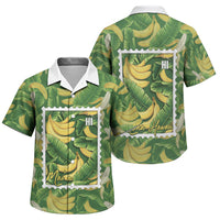 Aloha Hawaii Maia Family Matching Off Shoulder Maxi Dress and Hawaiian Shirt Hawaiian Banana Stylized Stamp LT14 Son's Shirt Green - Polynesian Pride