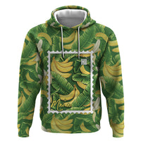 Aloha Hawaii Maia Hoodie Hawaiian Banana Stylized Stamp LT14 Pullover Hoodie Green - Polynesian Pride