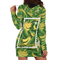 Aloha Hawaii Maia Hoodie Dress Hawaiian Banana Stylized Stamp LT14 - Polynesian Pride