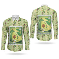 Aloha Hawaii Avocado Couples Matching Mermaid Dress and Long Sleeve Button Shirt Hawaiian Fruit Stylized Stamp LT14 - Polynesian Pride
