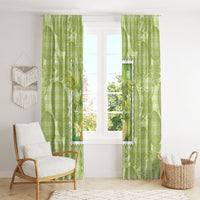 Aloha Hawaii Ulu Palaka Motifs Window Curtain Hawaiian Breadfruit Stylized Stamp LT14 - Polynesian Pride