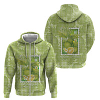 Aloha Hawaii Ulu Palaka Motifs Zip Hoodie Hawaiian Breadfruit Stylized Stamp LT14 - Polynesian Pride