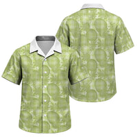 Omaomao Hawaii Breadfruit Palaka Motifs Family Matching Summer Maxi Dress and Hawaiian Shirt LT14 Son's Shirt Green - Polynesian Pride