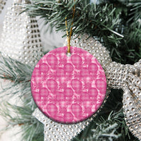 Alaka Hawaii Breadfruit Palaka Motifs Ceramic Ornament
