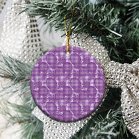 Poni Hawaii Breadfruit Palaka Motifs Ceramic Ornament