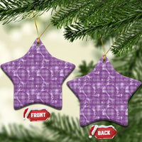 Poni Hawaii Breadfruit Palaka Motifs Ceramic Ornament